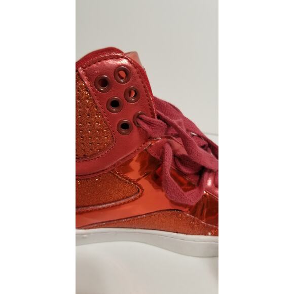 Love Pastry Dance Kids "pop tart" red glitter high-tops size 5.5 - Picture 8 of 10
